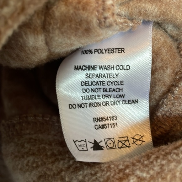 Women’s Calvin Klein Performance fleece Brown heather Quick dry full zip pockets - Picture 4 of 9